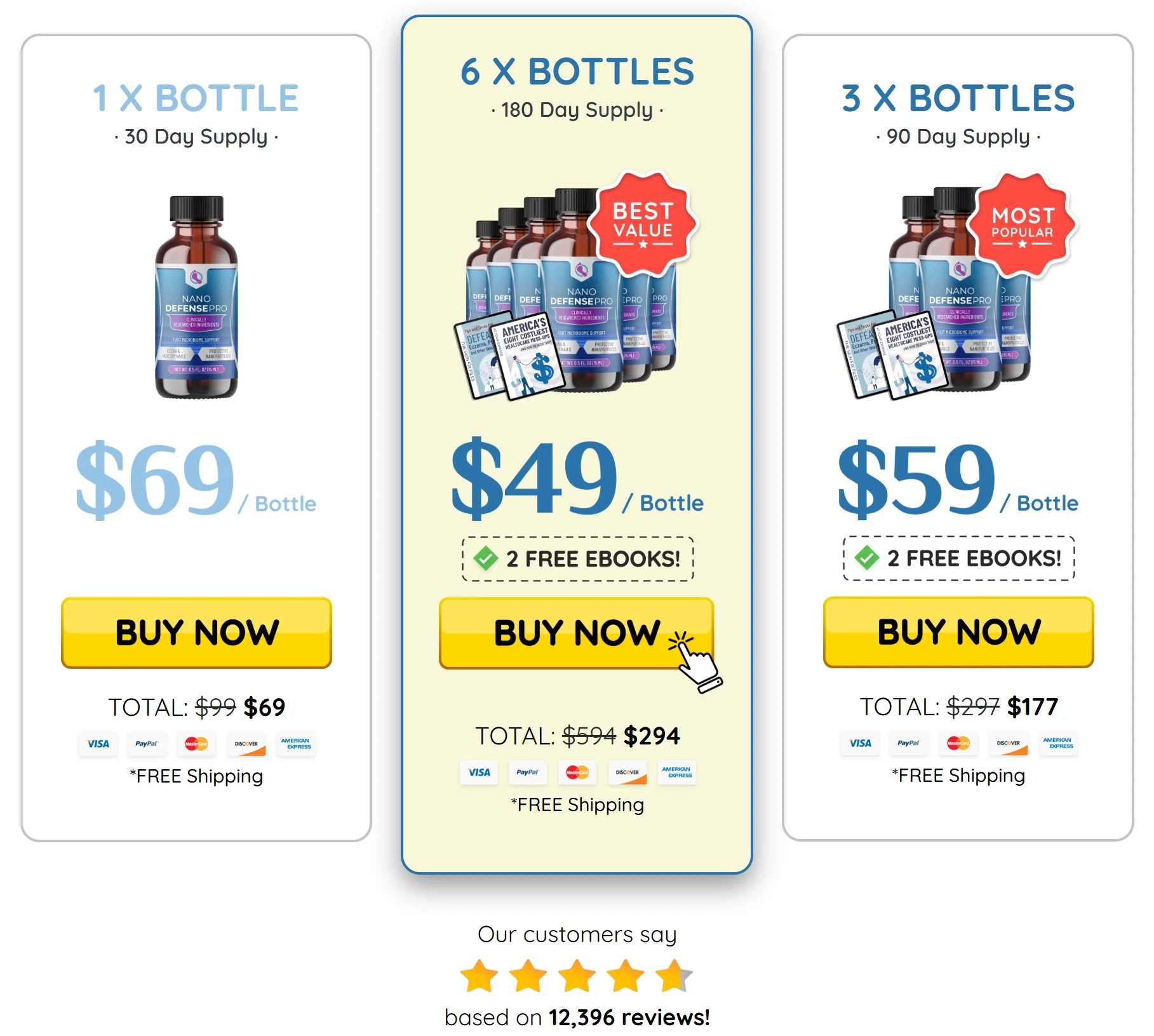 NanoDefense Pro order page 1